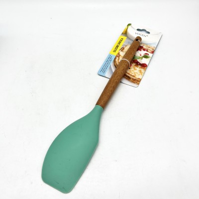 Купить Лопатка силиконовая с деревянной ручкой оптом в интернет-магазине Новый мир
